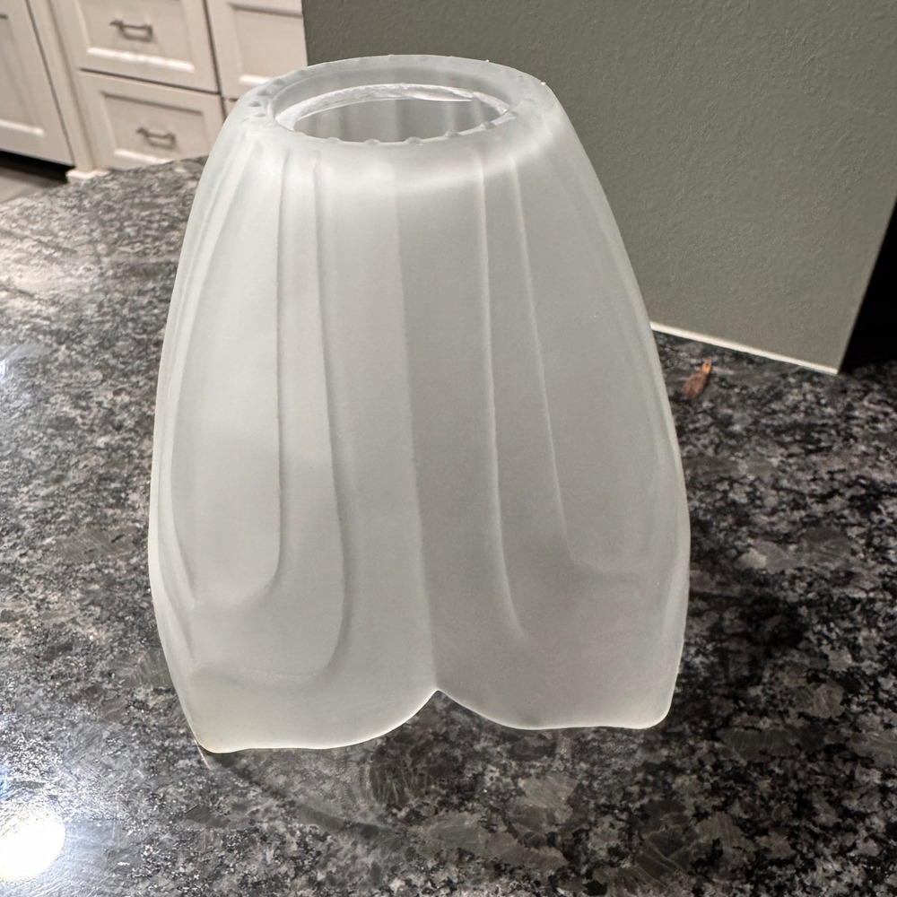 Vintage Frosted Glass Tulip Shape Light Fixture‎ Shade Lamp Cover - Picture 6 of 6